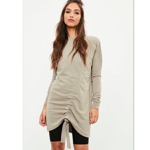 Missguided Ruched Sweater Dress